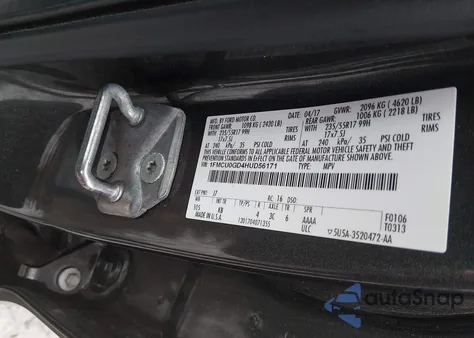 2017 Ford Escape Se z USA, uszkodzony, nr VIN 1FMCU0GD4HUD56171